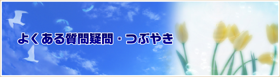 よくある質問疑問・つぶやき